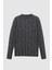 Slim Fit Siyah Rib Örgü Kazak 1