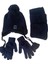 Unisex 4-8 Yaş Çocuk Ponponlu Bere Atkı Eldiven 3'lütakım 3