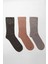 Kadın 3'lü Paket Melissa Modal Soket Çorap Antrasit -Pudra Pembe-Gri Melanj 3