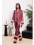 Saten Kadın Pijama Takımı - 1320 Bordo 1