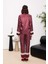 Saten Kadın Pijama Takımı - 1320 Bordo 3