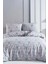 Çift Kişilik Nevresim Takımı Pamuklu Romantik Gri 2