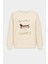 Kadın Köpek Baskılı Şardonlu Oversize Sweatshirt 1