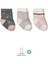 3lü Penye Kız Soket Çorap 10112 Gri 1