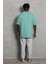 Unisex Oversize Düz Bisiklet Yaka T-Shirt - Mint Yeşili 2