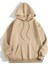 Erkek Düz Kapüşonlu Sweat - Bej 1
