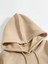 Erkek Düz Kapüşonlu Sweat - Bej 4