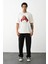 Unisex Baskılı Oversize T-Shirt - Beyaz 3