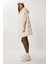 Kapüşonlu Oversize Şişme Mont LNT0014 Krem 1