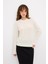 Örgü Detaylı Yün Triko Kazak Kemik 13944058000 1