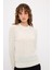 Örgü Detaylı Yün Triko Kazak Kemik 13944058000 5