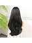Siyah Fiber Sentetik Hafif Dalgalı Tül Peruk 4