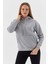 Önü Cepli Kapüşonlu Sweatshirt Kar Melanj 1