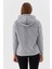 Önü Cepli Kapüşonlu Sweatshirt Kar Melanj 5