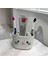 Hello Kitty Tarzı Kedi Figürlü Diş Fırçalığı ve Macunluk | Sevimli 3D Baskı Banyo Düzenleyici Organizer 5
