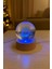 Gemi Figürlü LED Işıklı USB Bağlantılı Renk Değiştiren 3D Cam Küre Gece Lambası 9