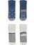 Puanlı Kaymaz Havlu Soket Çorap 2li BS10502 Indigo Gri 3
