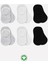 6lı Silikonlu Babet Penye Çorap 30101 Gri Beyaz Siyah 1