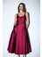 Kolsuz Midi Boy Elbise Bordo 12443243003 2