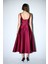 Kolsuz Midi Boy Elbise Bordo 12443243003 6