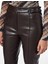 Slim Fit Normal Paça Kemerli Nervürlü Suni Deri Pantolon 5