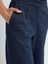 Denim Görünümlü Çizgili Bol Paça Pantolon C.lacivert 15341703021 5