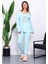 Su Yeşili Kışlık Pamuklu İnterlok Pijama Takımı 1