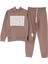 Kız Çocuk 2 Iplik Küfe Yazı Görselli Kapüşonlu Alt-Üst Takım 12374 1