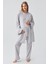 Uzun Kollu Desenli Esnek Pamuklu Hamile Sabahlık Pijama Takım 18300 1