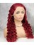 Gerçek Front Lace Tül Peruk / Yoğun Dalgalı / Kızıl 70/75CM 3