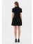 Süet Mini Elbise Sıyah 5
