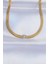 316L Çelik Gold Renk Tek Zirkon Taşlı Italyan Zincir Kolye - TJ-BKO8747 1