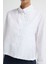 Pile Detaylı Crop Gömlek Beyaz 13045812000 2