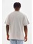 Unisex Baskılı Oversize T-Shirt - Gri 2