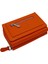Saxa Kağıt Para ve Bol Kart Bölmeli Hakiki Deri Kadın Kartlık Cüzdan - Turuncu 2
