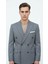 Gri Çizgili Erkek Kruvaze Blazer Ceket – Italyan Kesim, Şık ve Modern Tarz 4