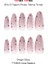 10'lu Kısa Badem Pembe TT0925 Tekrar Kullanılabilir El Yapımı Protez Takma Tırnak - Pembe-M 1