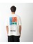 Unisex Bisiklet Yaka Baskılı Oversize T-Shirt - Beyaz 5