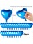 Metalize Parlak Mavi Kalp Şekilli Uçan Balon Folyo 18 Inç 45 cm 25 Adet (5067) 3