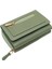 Saxa Kağıt Para ve Bol Kart Bölmeli Hakiki Deri Kadın Kartlık Cüzdan - Açık Yeşil 2