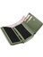 Saxa Kağıt Para ve Bol Kart Bölmeli Hakiki Deri Kadın Kartlık Cüzdan - Açık Yeşil 4