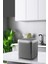 5 Litre Gri Click Kapaklı Modern Çizgili Çöp Kovası DC-6798 1