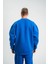 Uzun Kol Bisiklet Yaka Basic Sweatshirt - Mavi 6