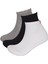 Run 3 lü Erkek Basic Patik Çorap Siyah/Beyaz/Gri 4