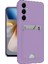 Samsung Galaxy M15 Kelvin Kartvizitli Silikon - Lila (K95) 1