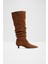 Muttsee Çizme Topuklu Çizme - Kahverengi 1