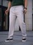 Erkek Keten Cepli Çıma Dikişli Jogger Buggy Pantalon Rahat Kalıp - Gri 4