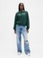 Kadın Koyu Yeşil Vintagesoft Gap Logo Wedge Sweatshirt 5