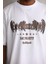 Unisex Baskılı Oversize T-Shirt - Beyaz 3