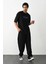 Unisex Baskılı Oversize T-Shirt - Siyah 3